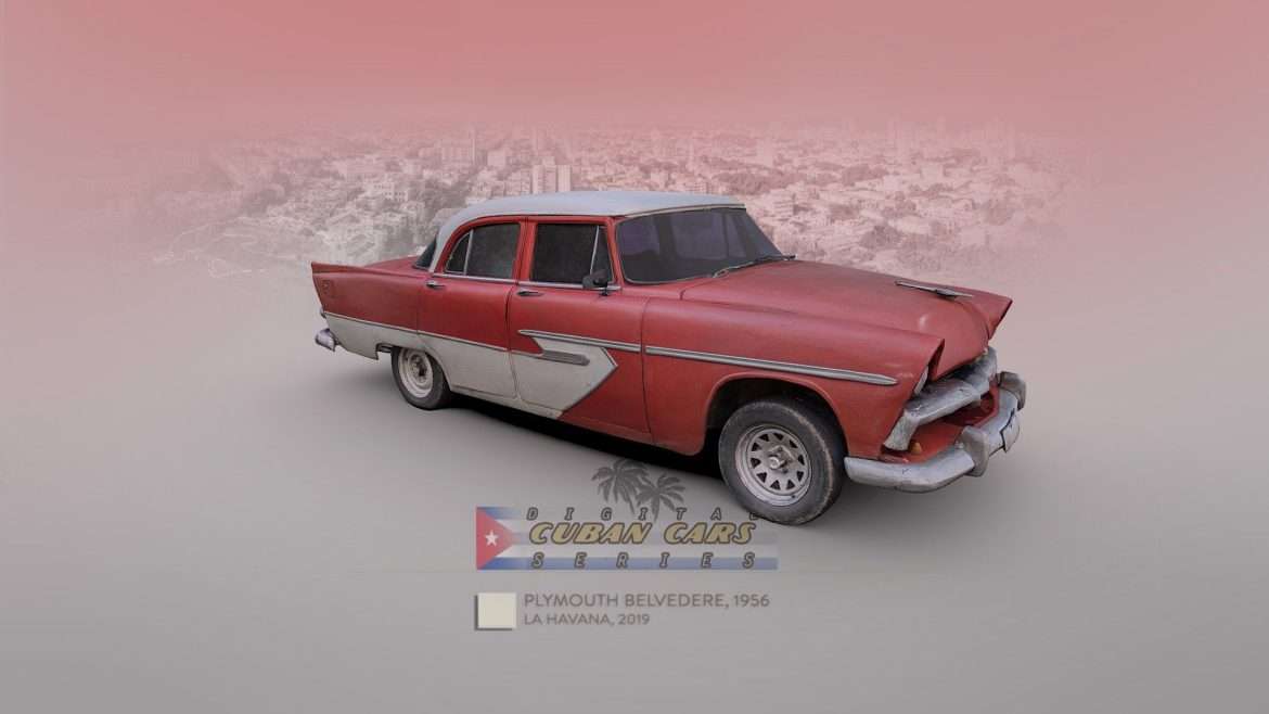 plymouth belvedere 1956 la havana cuba 3d model