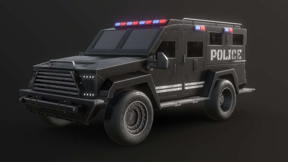 police truck 3d model