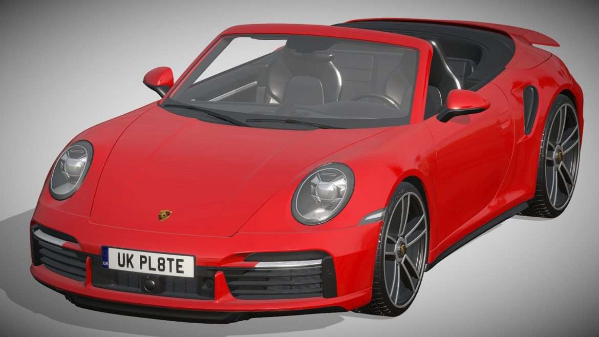 porsche 911 turbo s cabriolet 2021 3d model