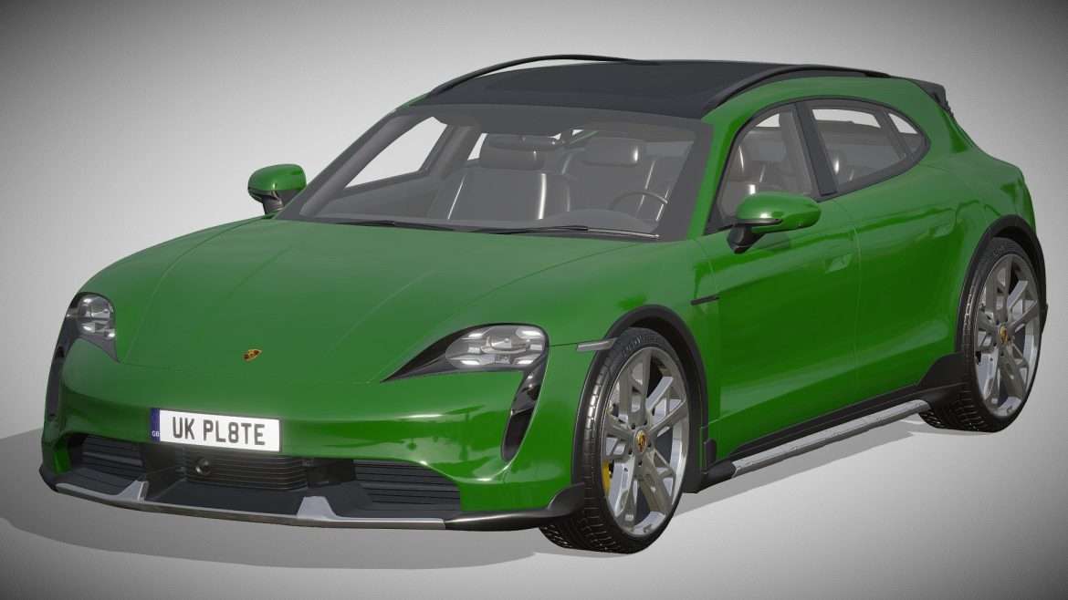 porsche taycan turbo s cross turismo 2021 3d model