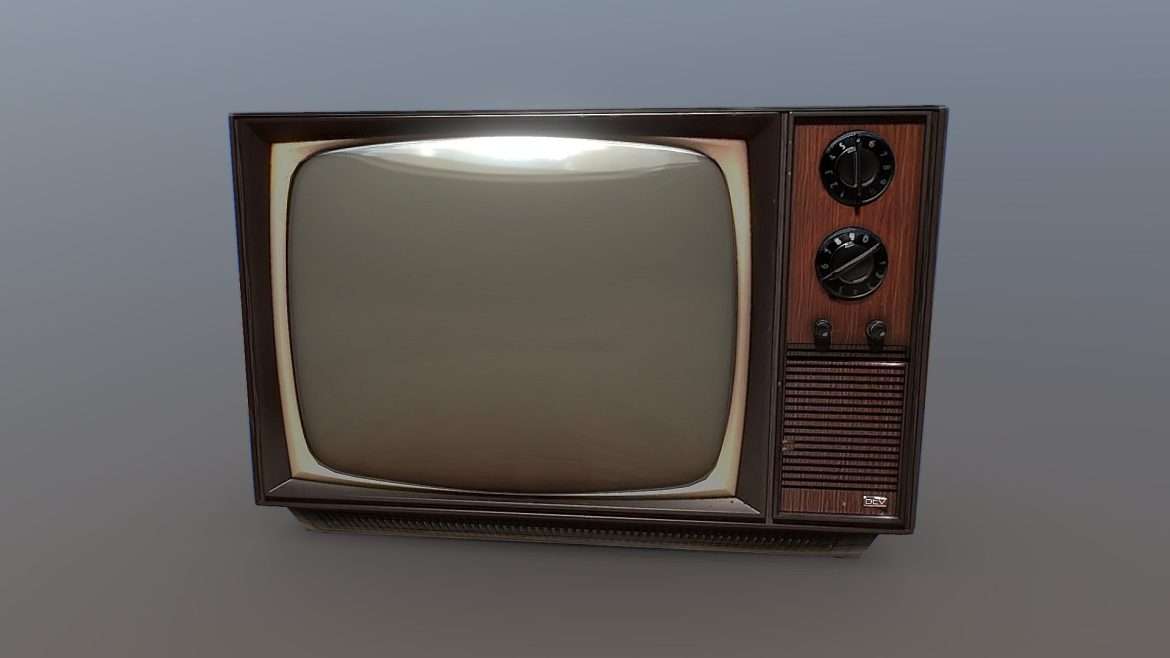 retro tv 3d model