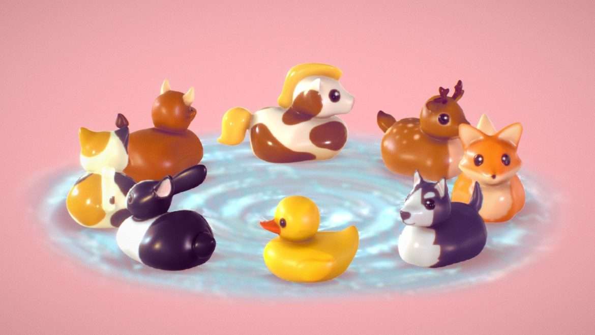rubber bath toys 3d model