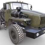 russian military truck ural 4320 3d model