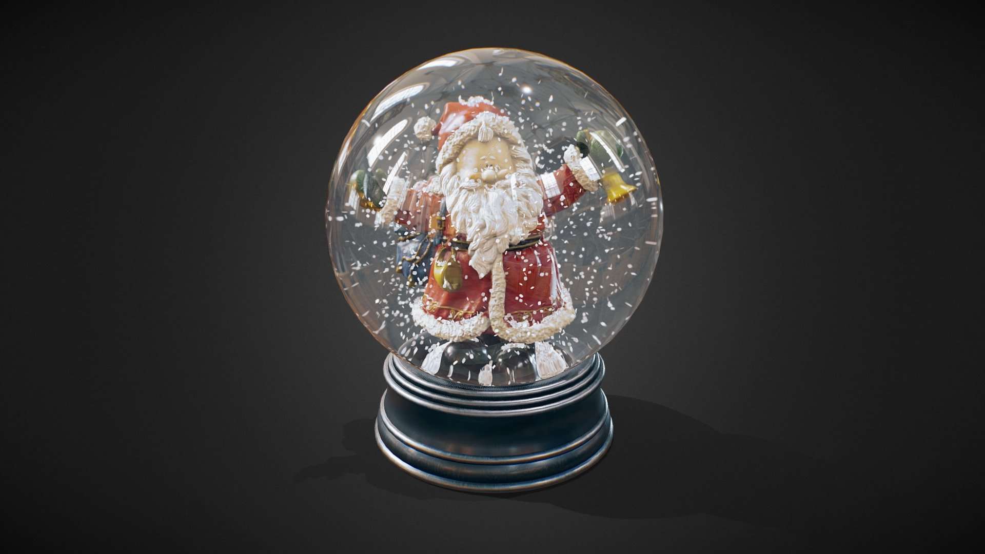 Santa Claus Glass Ball