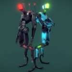 sci fi ai robots 3d model