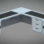 sci fi furniture pack aaa desk b 3d model