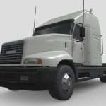 semi truck gameready 3d model
