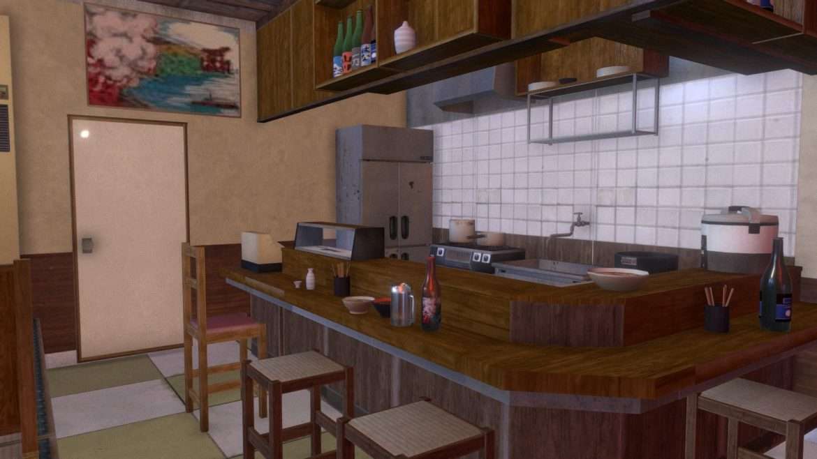 shouwa izakaya 80s pub 01 3d model