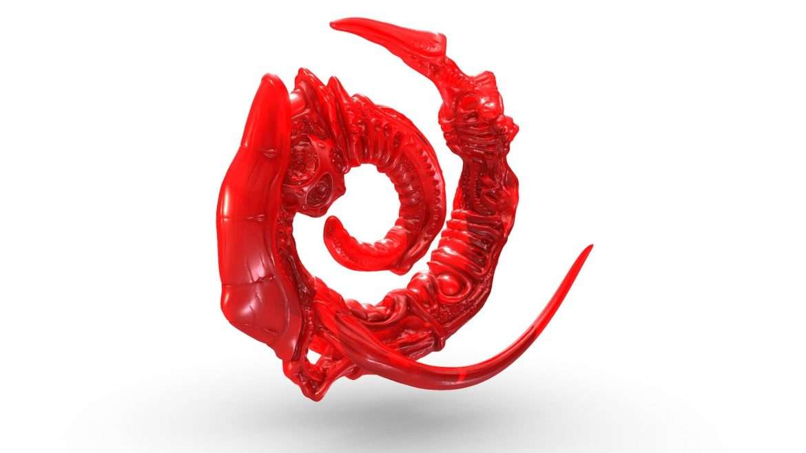 swarm pendant nautilus red 3d model