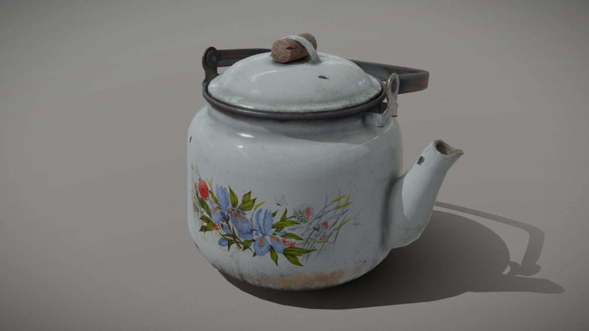 teapot from russia ussr 3d model