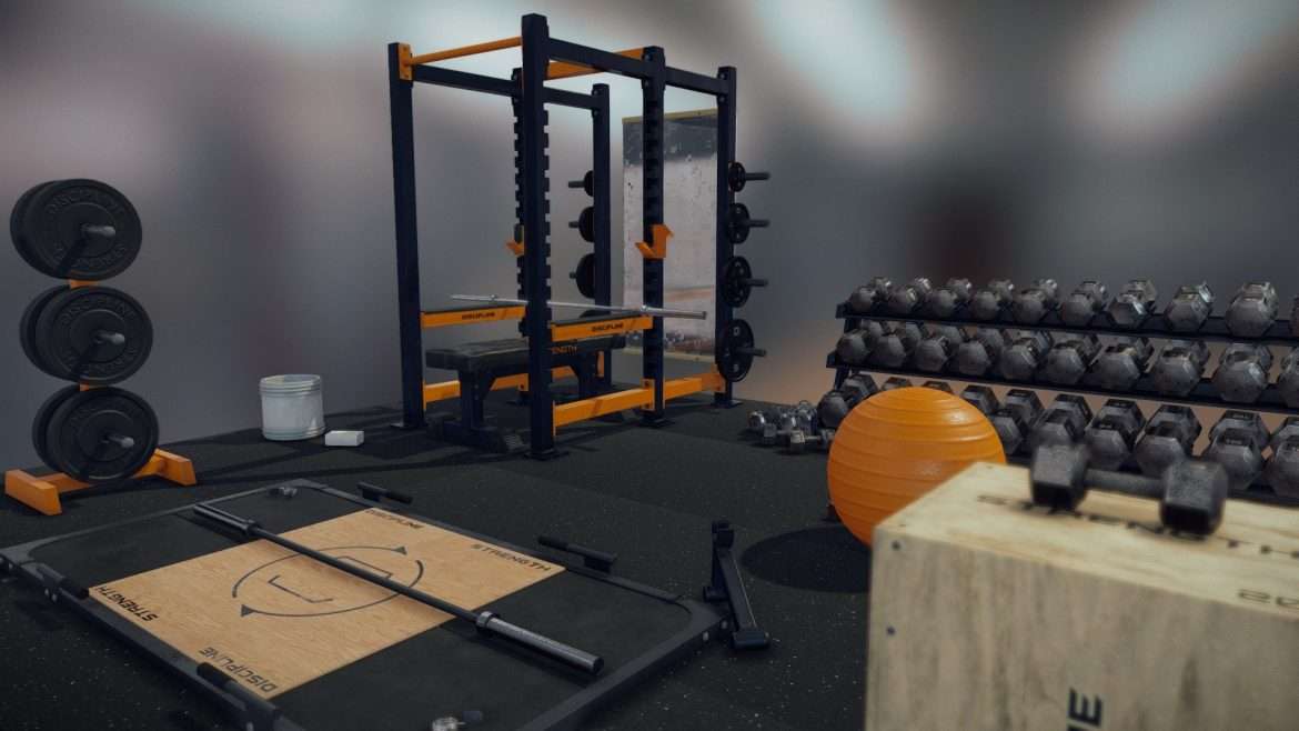 the essential weight lifting set 3d model