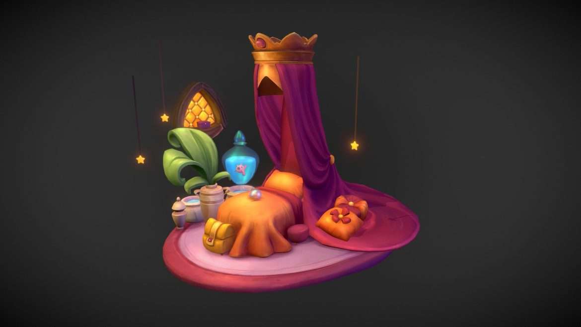 the princess bed 3d model