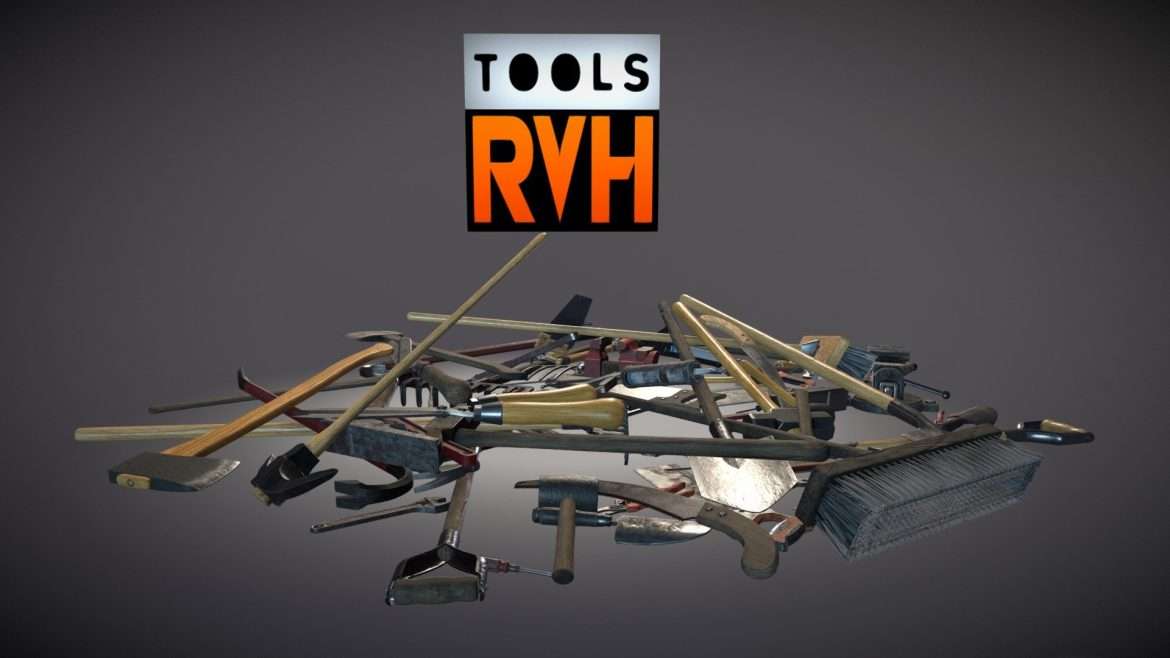 tool pack 40 hand tools 3d model