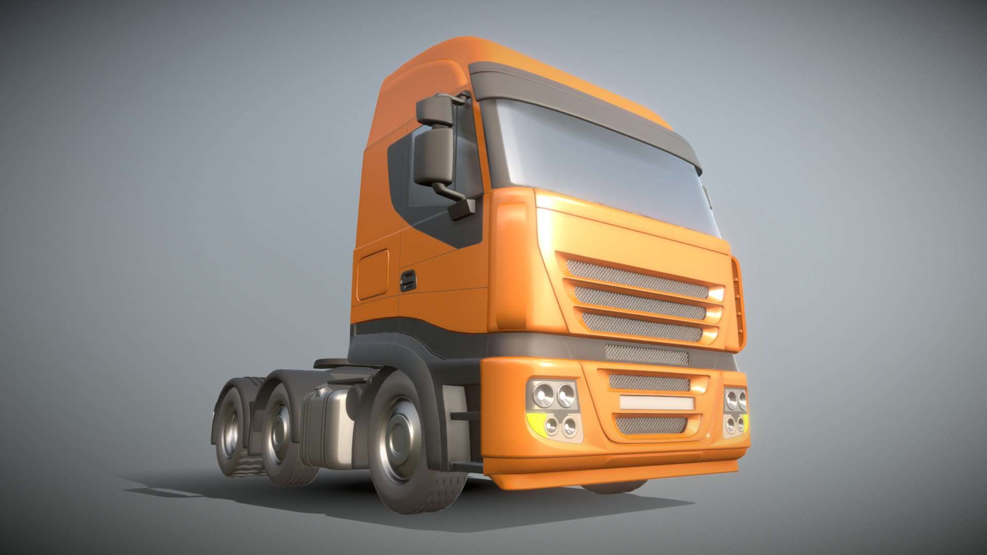 Truck 3-AXIS 6×4 (High-Poly Version)