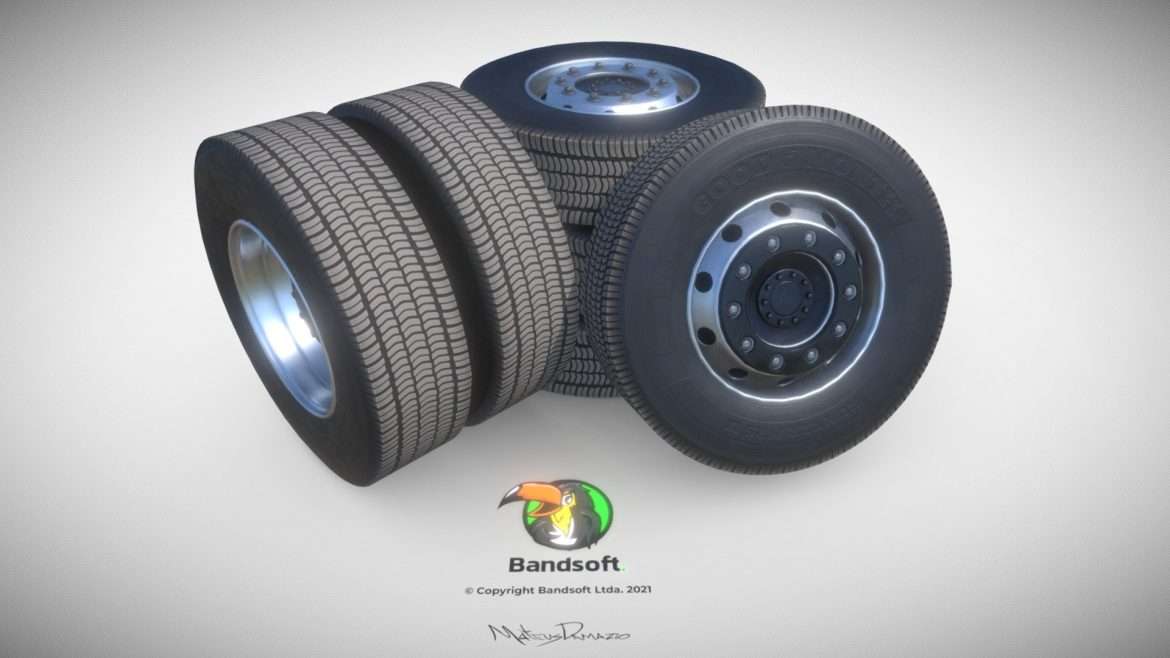 truck wheels 3d model