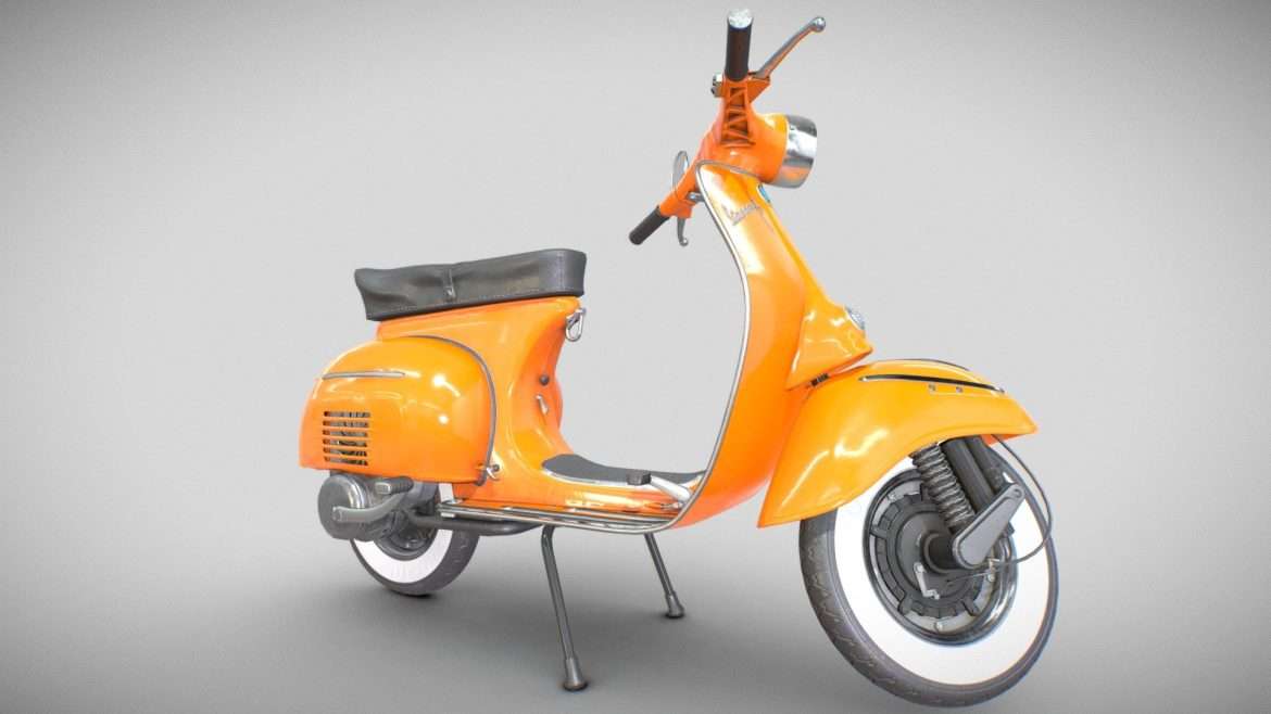 vespa 125 gtr 3d model