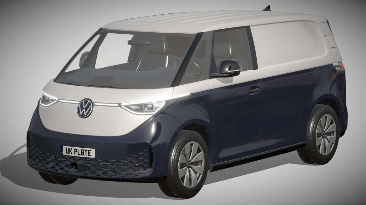 Volkswagen Buzz Cargo 3d Model - Volkswagen ID Buzz Cargo 2023 3D model for high-resolution renders