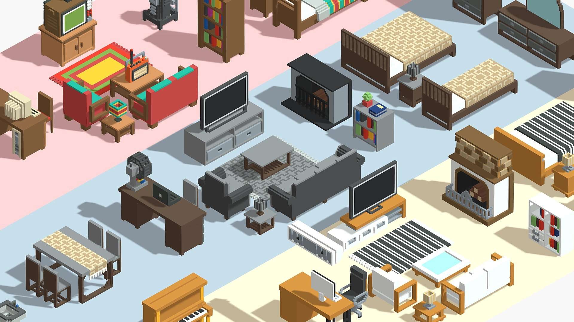 Voxel Furniture Pack (99 Items)
