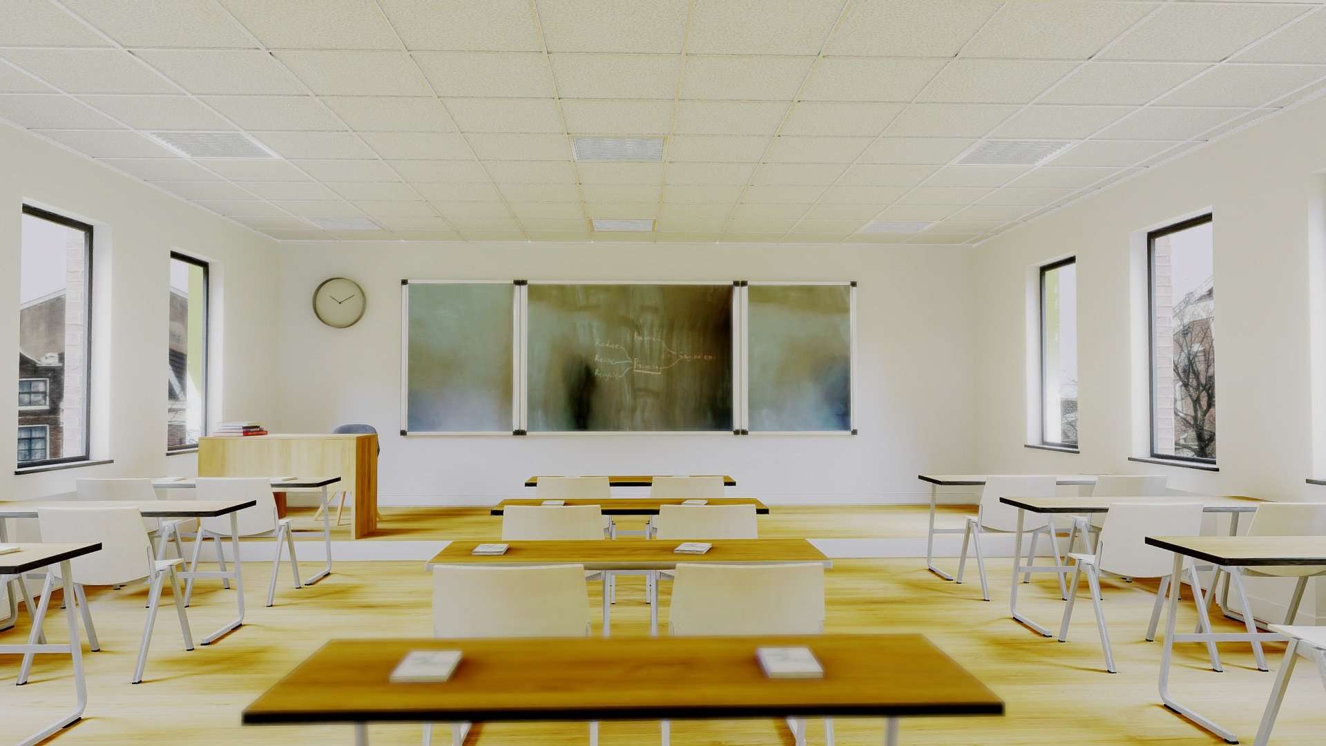 VR Classroom Baked + 3d Max