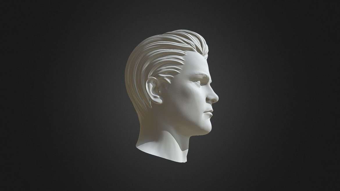 3d print ready male head 3d model