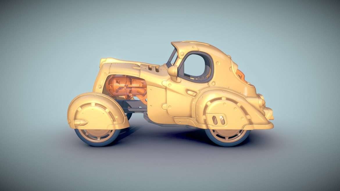 3d printable body kit for the vapemobile 3d model