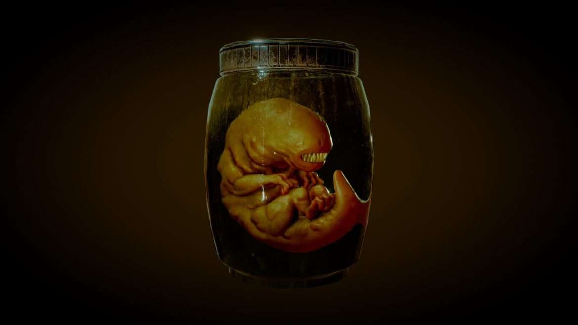 alien embryo 3d model