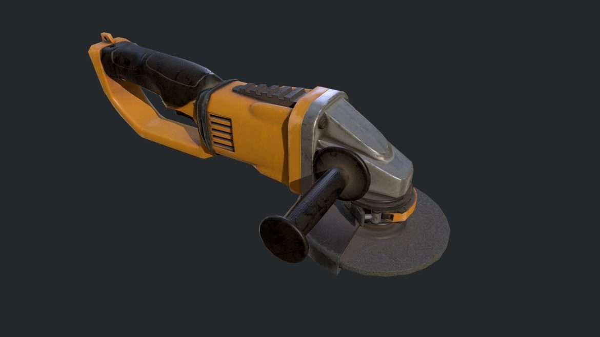 angle grinder no brand 3d model