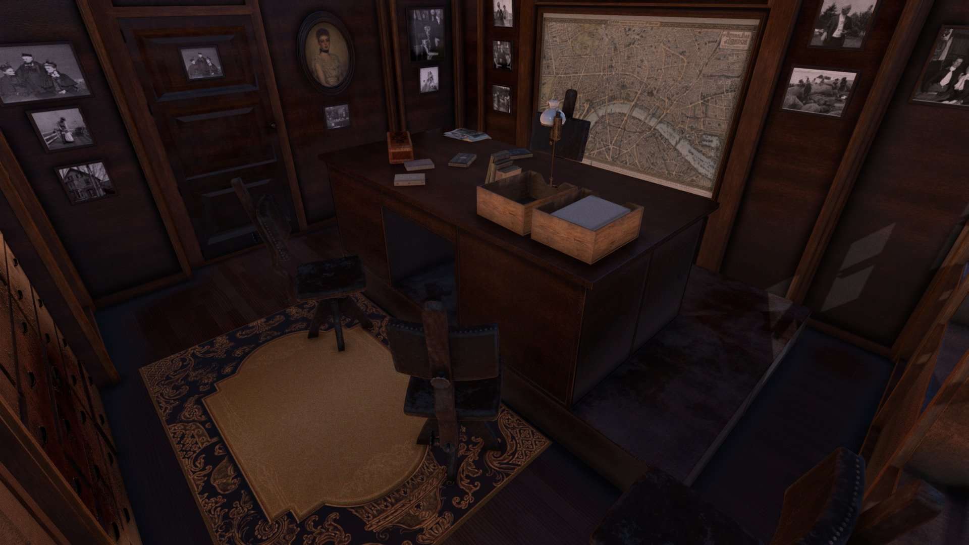 Antique Victorian wooden office