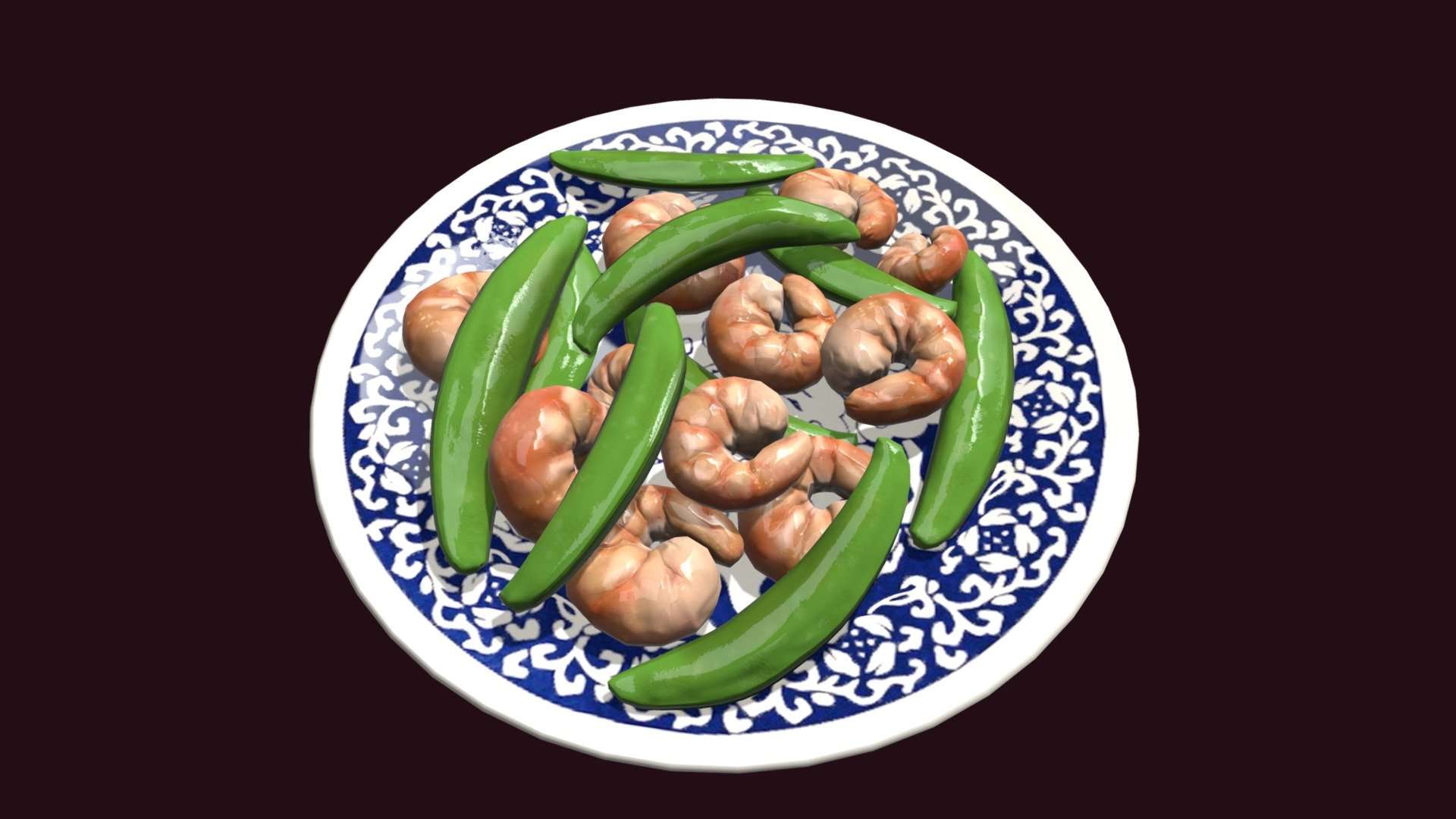 Asia Food Sweet Bean Shrimp