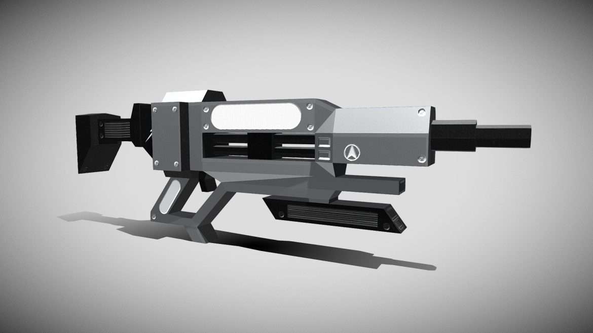 assault laser riflie 3d model