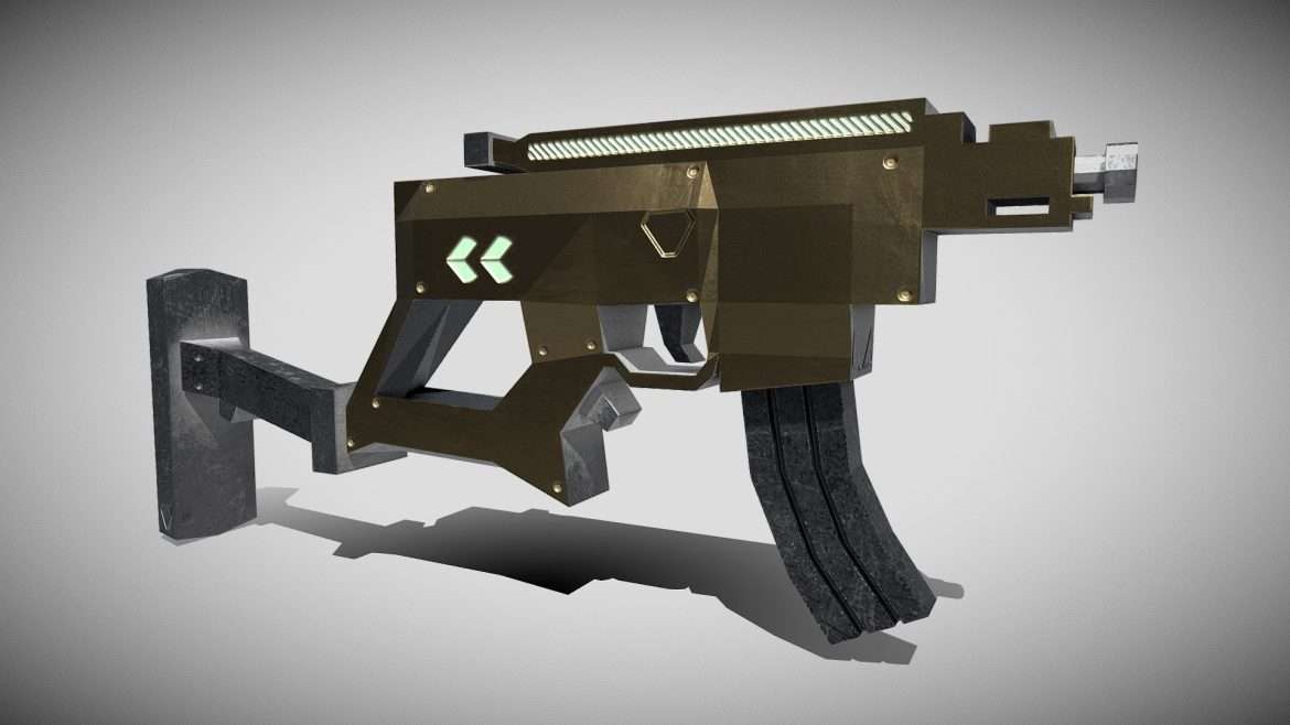 automatic pistol 3d model