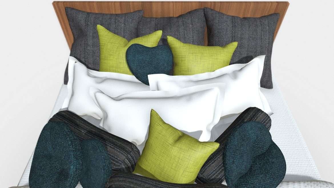 bed pillows amp beyond 3d model