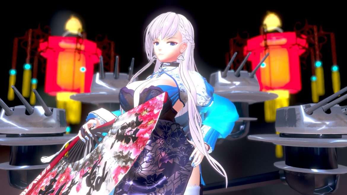 belfast azur lane vrchat irisdecent rose 3d model