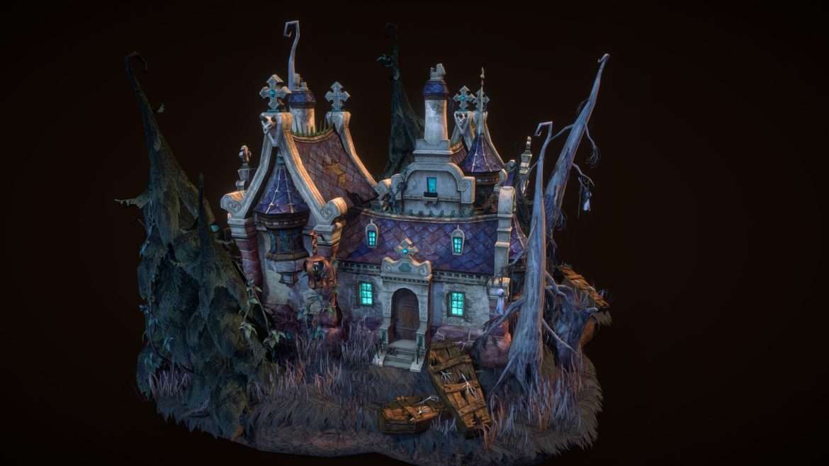blue house 3d model