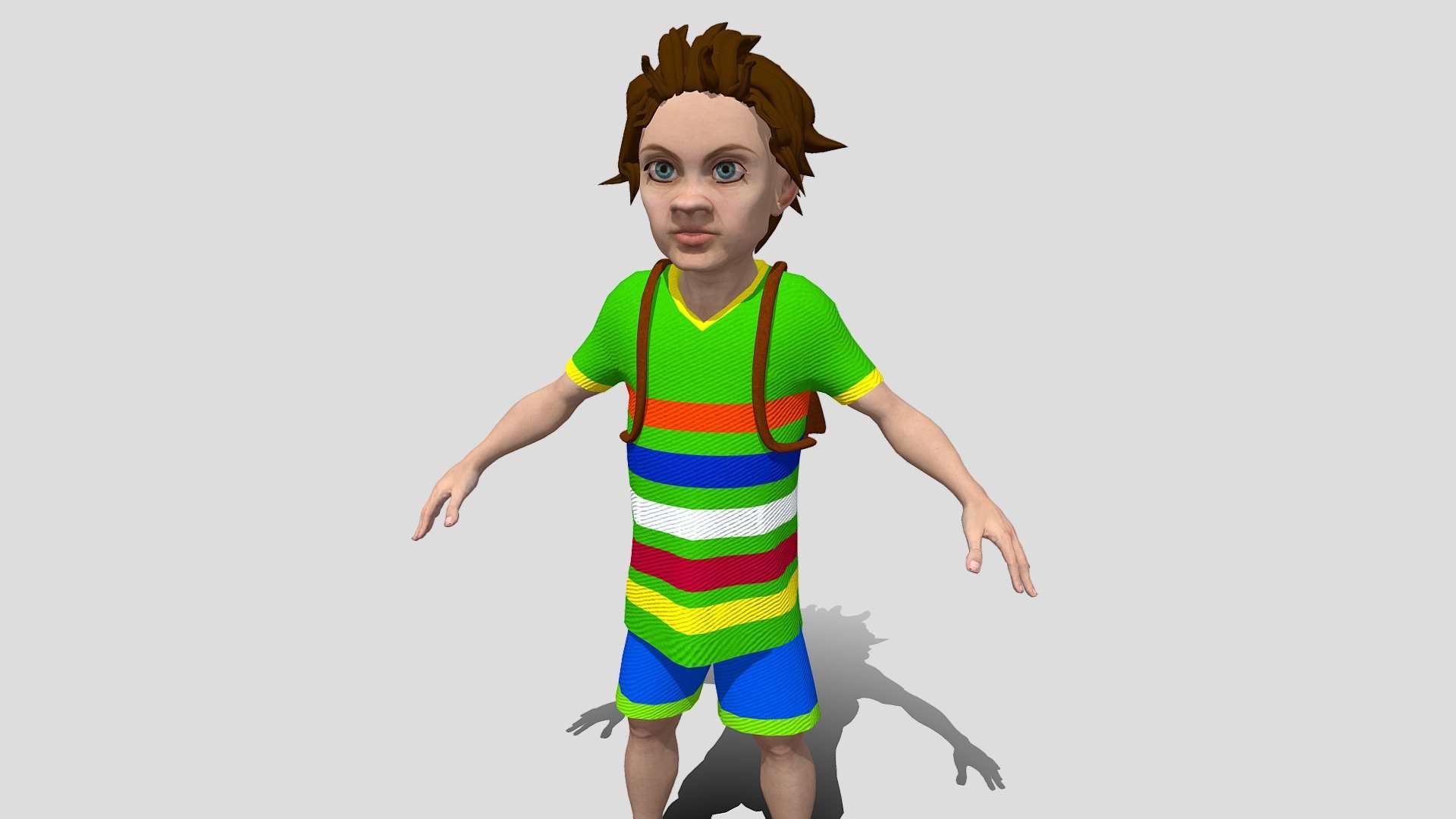 Boy Cartoonized 3d game character