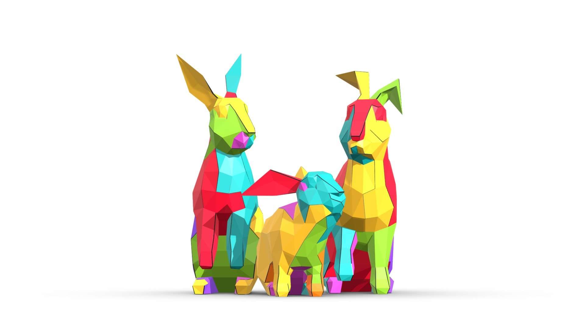 Bunnies Foldables – Papercraft Pattern