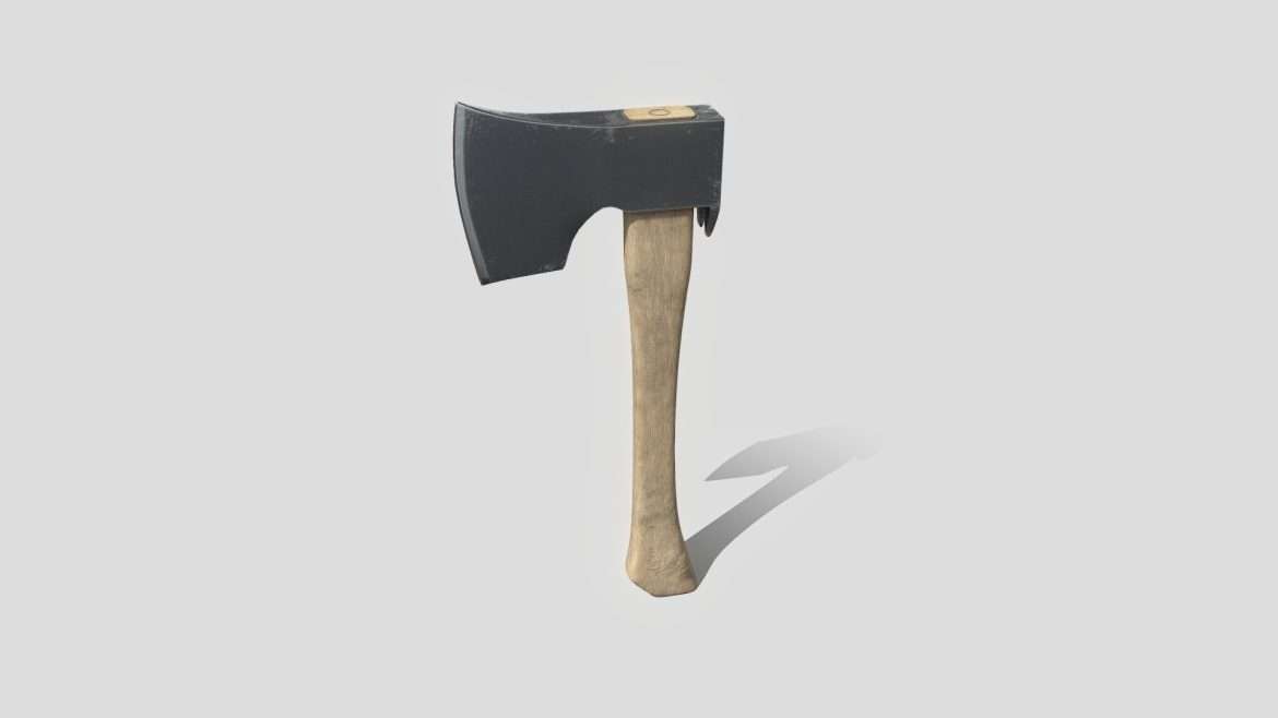 carpenter axe game ready 3d model