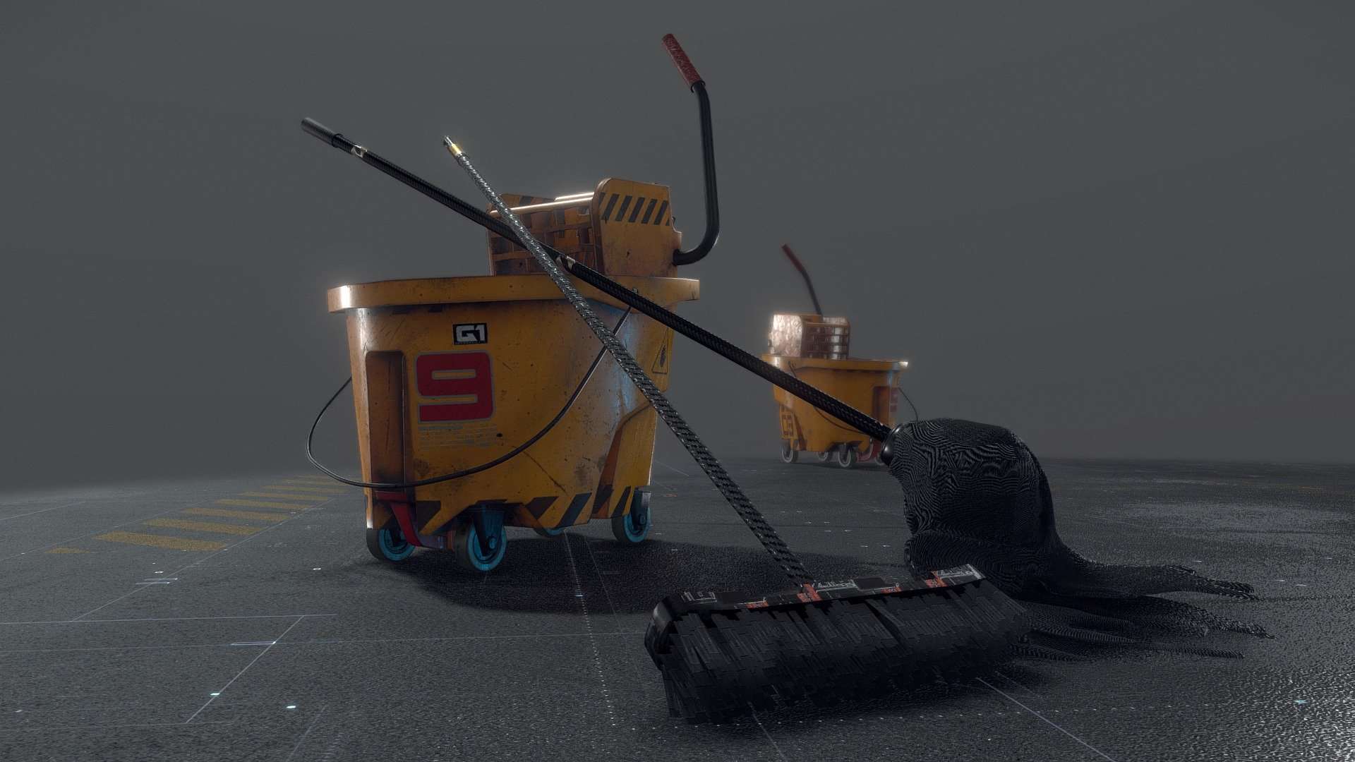 Cleaning Supplies – Cart Mop Broom