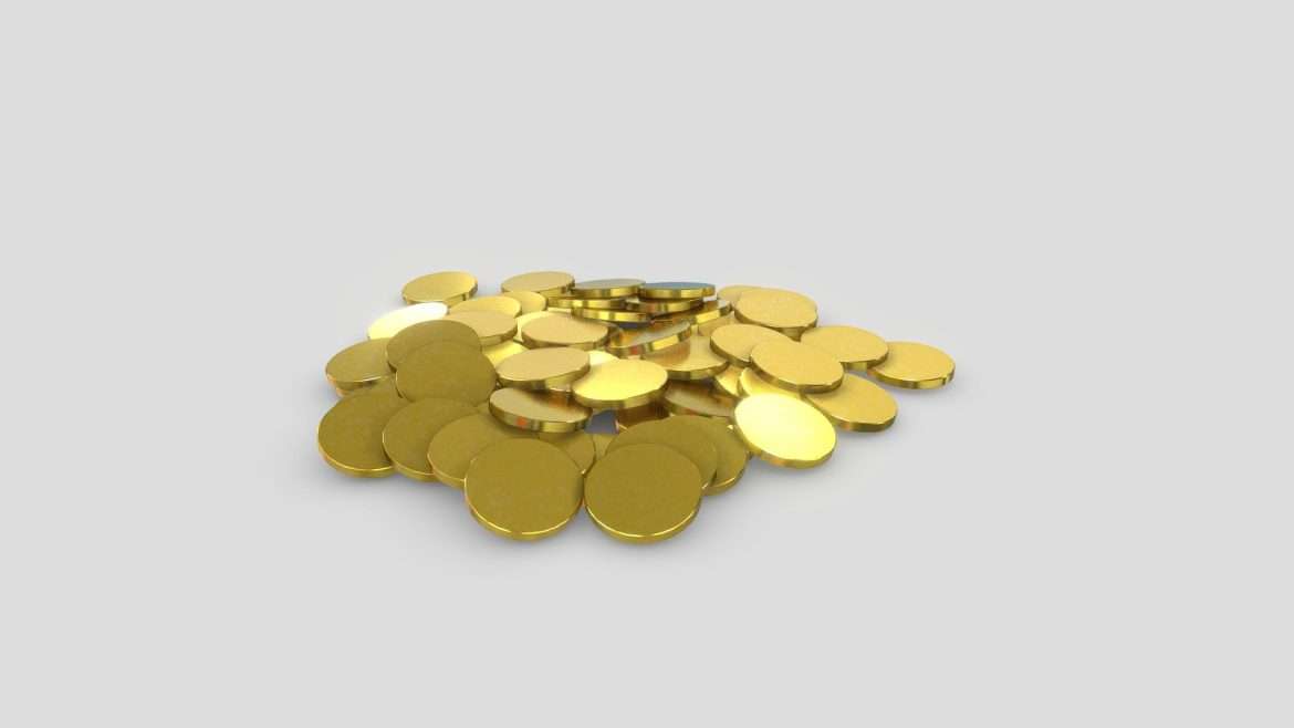 coin pile generic 3d model