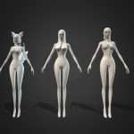 comic body starter kit female 3d model