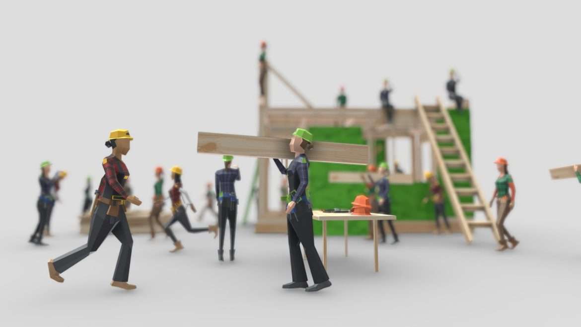 construction women 3d model