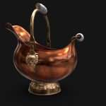 Copper and Brass Coal Scuttle