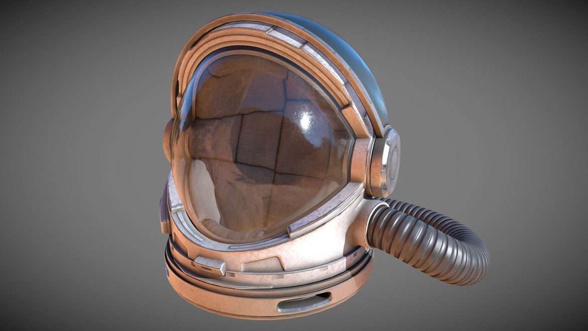 cosmonaut helmet 3d model