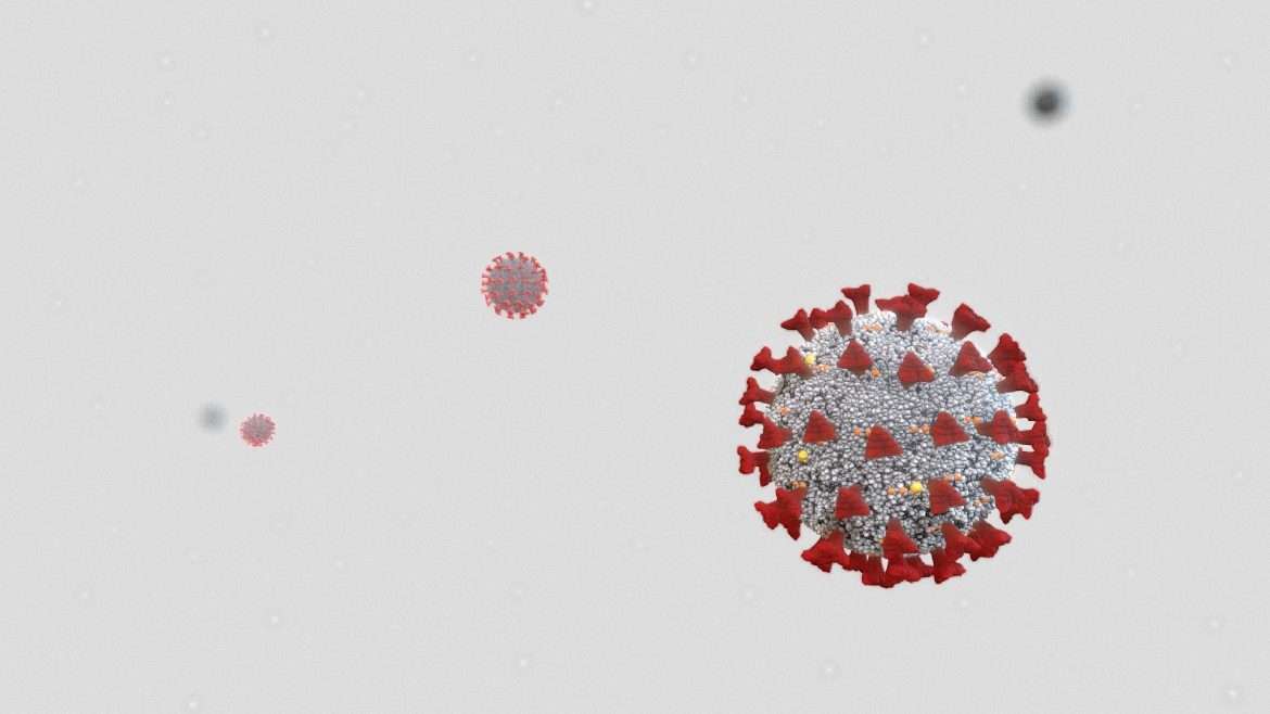 covid 19 corona virus particle 3d model