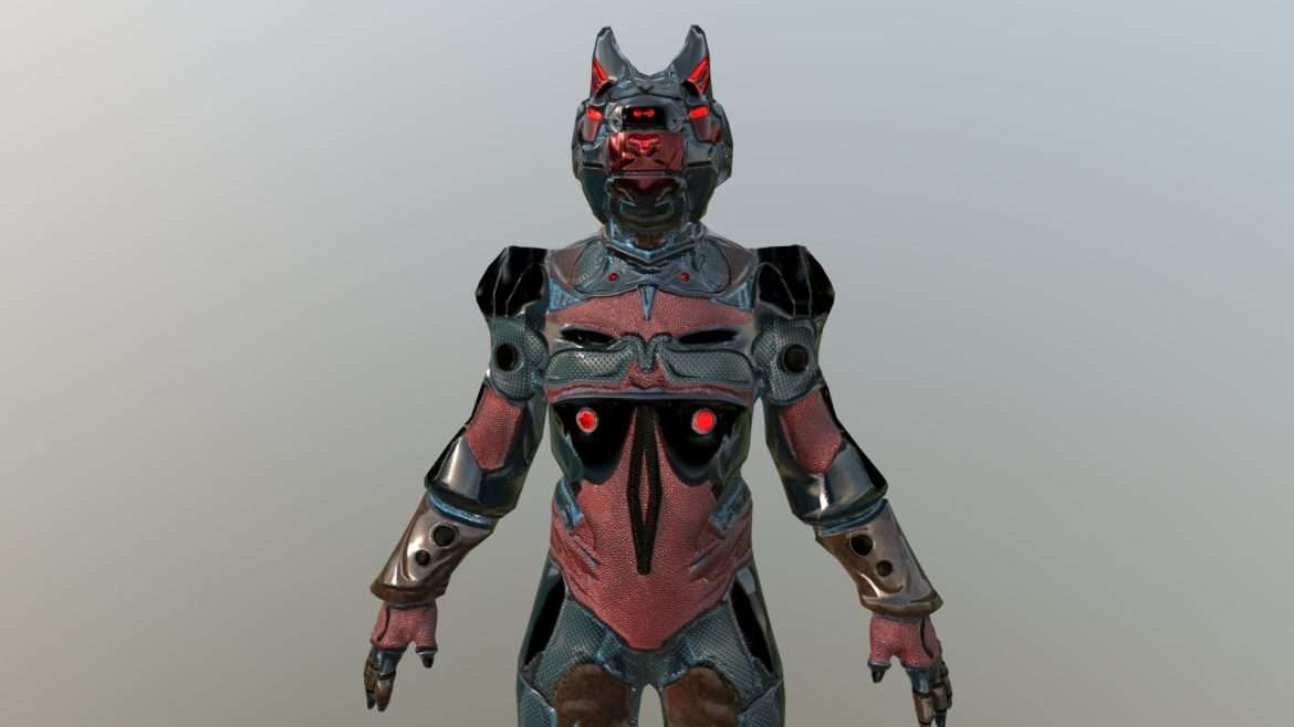 cyber cat 3d model