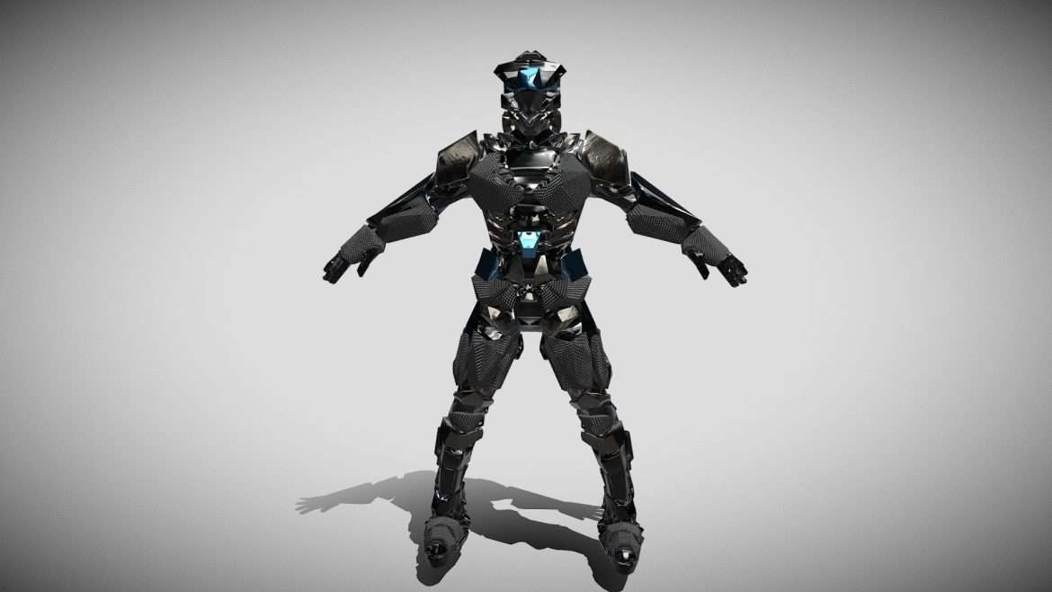 cyber sci man 3d model