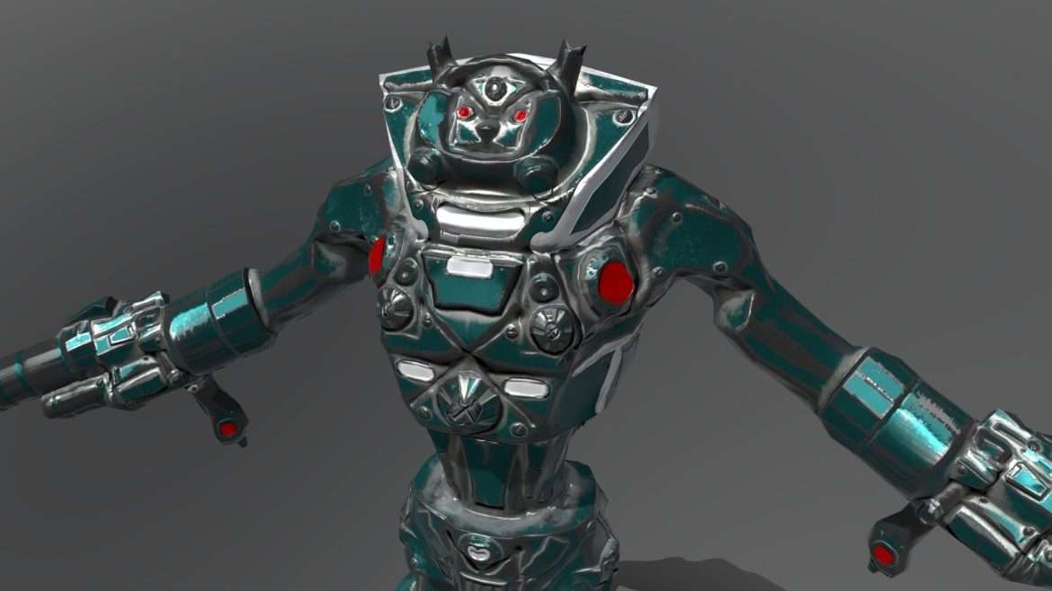 cyber soldier transformer 3d model