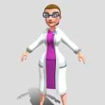 Doctor scientist 3d game cartoon character