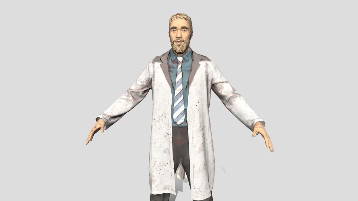 doctor the shooter 3d game character 3d model