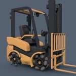 Electric Forklift with Mecanum Wheels